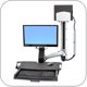 Ergotron 45-270-026 StyleView Sit-Stand Combo System with Worksurface and Medium CPU Holder