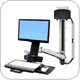 Ergotron 45-273-026 StyleView Sit-Stand Combo System with Small CPU Holder
