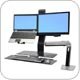 Ergotron 24-273-026 WorkFit-A LCD & Laptop Sit-Stand Workstation with Worksurface