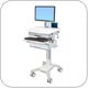 Ergotron SV31-6310-0 StyleView PHD Healthcare LCD Cart with 1 Drawer, Non-powered