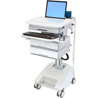 Ergotron SV32-6121-1 StyleView PHD Healthcare Laptop Cart with 2 Drawers, SLA Powered
