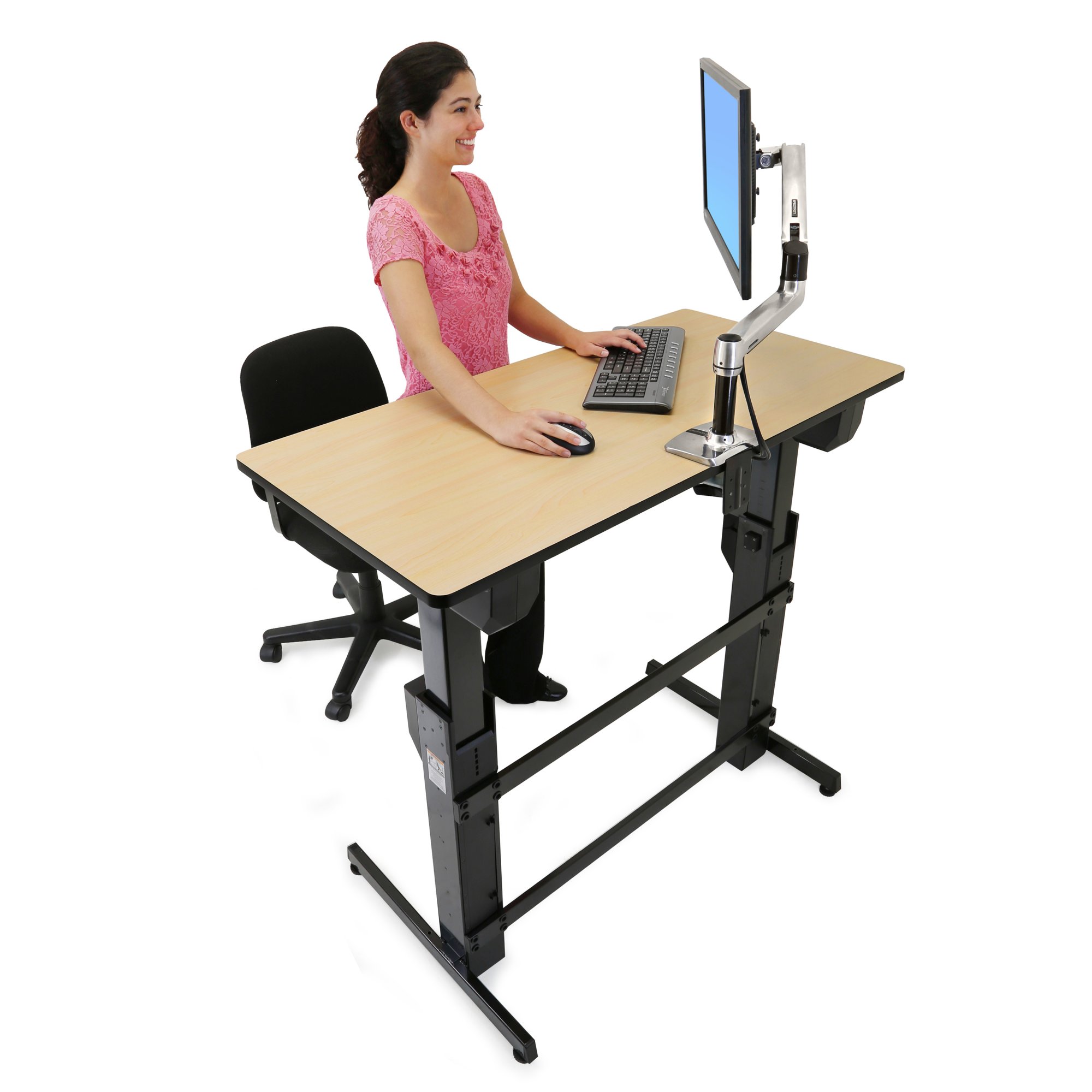 Ergotron 24-271-928 WorkFit-D, Sit-Stand Desk 