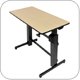 Ergotron 24-271-928 WorkFit-D Height Adjustable Sit-Stand Desk (black with faux-birch-grain surface)