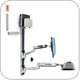 Ergotron 45-358-026 LX Sit Stand Wall Mount System with Medium CPU Holder