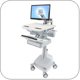 Ergotron SV42-3211-1 StyleView LED Monitor Arm Medical Cart, SLA Powered, 1 Drawer