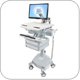 Ergotron SV42-3222-1 StyleView Medical Cart with LCD Monitor Arm, LiFe Powered, 2 Drawers