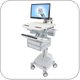 Ergotron SV42-3221-1 StyleView LCD Monitor Arm Medical Cart, SLA Powered, 2 Drawers
