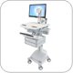 Ergotron SV42-3321-1 StyleView Medical Cart with LCD Pivot, SLA Powered, 2 Drawers