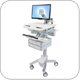 Ergotron SV41-3240-0 StyleView Cart with LCD Monitor Arm, non-powered, 4 Drawers