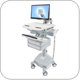 Ergotron SV42-3242-1 StyleView Medical Cart with LCD Arm, LiFe Powered, 4 Drawers