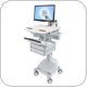 Ergotron SV42-3241-1 StyleView LED Arm Medical Cart, SLA Powered, 4 Drawers