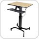 Ergotron 24-280-928 WorkFit-PD Height Adjustable Sit-Stand Desk - Black with Birch Surface