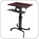 Ergotron 24-280-927 WorkFit-PD Height Adjustable Sit-Stand Desk - Black with Walnut Surface