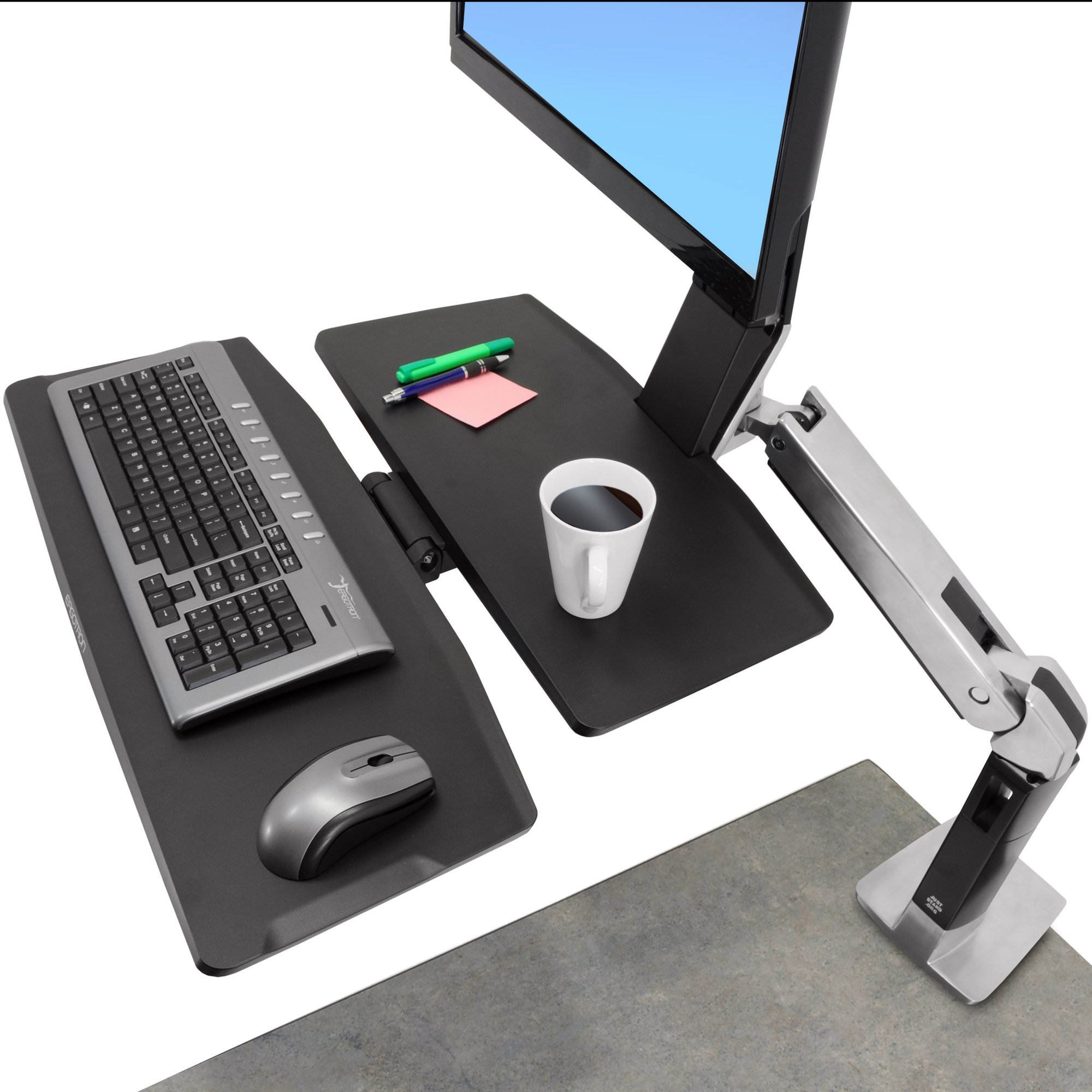 Ergotron 24-317-026 WorkFit-A, Single LD with Worksurface