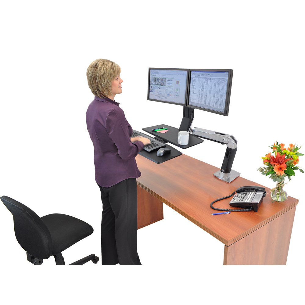 Stand and work with Ergotron 24-316-026 WorkFit-A