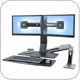 Ergotron 24-316-026 WorkFit-A Dual LED Monitor Sit-Stand Workstation with Worksurface