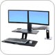 Ergotron 24-392-026 WorkFit-A Dual Monitor Stand Up Desk Workstation
