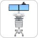 Ergotron SV41-56E0-1 StyleView Telepresence Cart, Dual Monitor