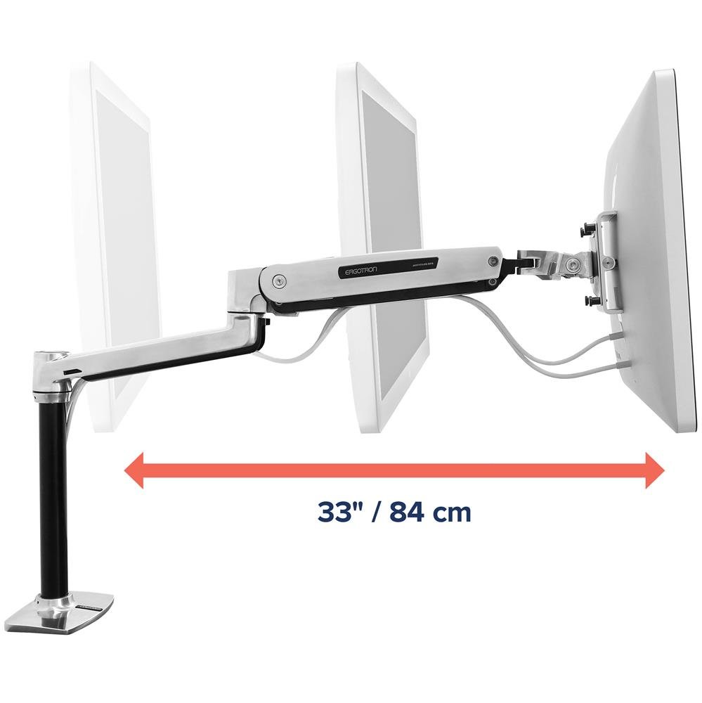 Ergotron 45-384-026 LX HD Sit-Stand Desk Mount Monitor Arm