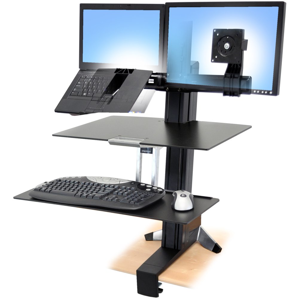 Ergotron WorkFitS, LCD & Laptop Workstation with Worksurface