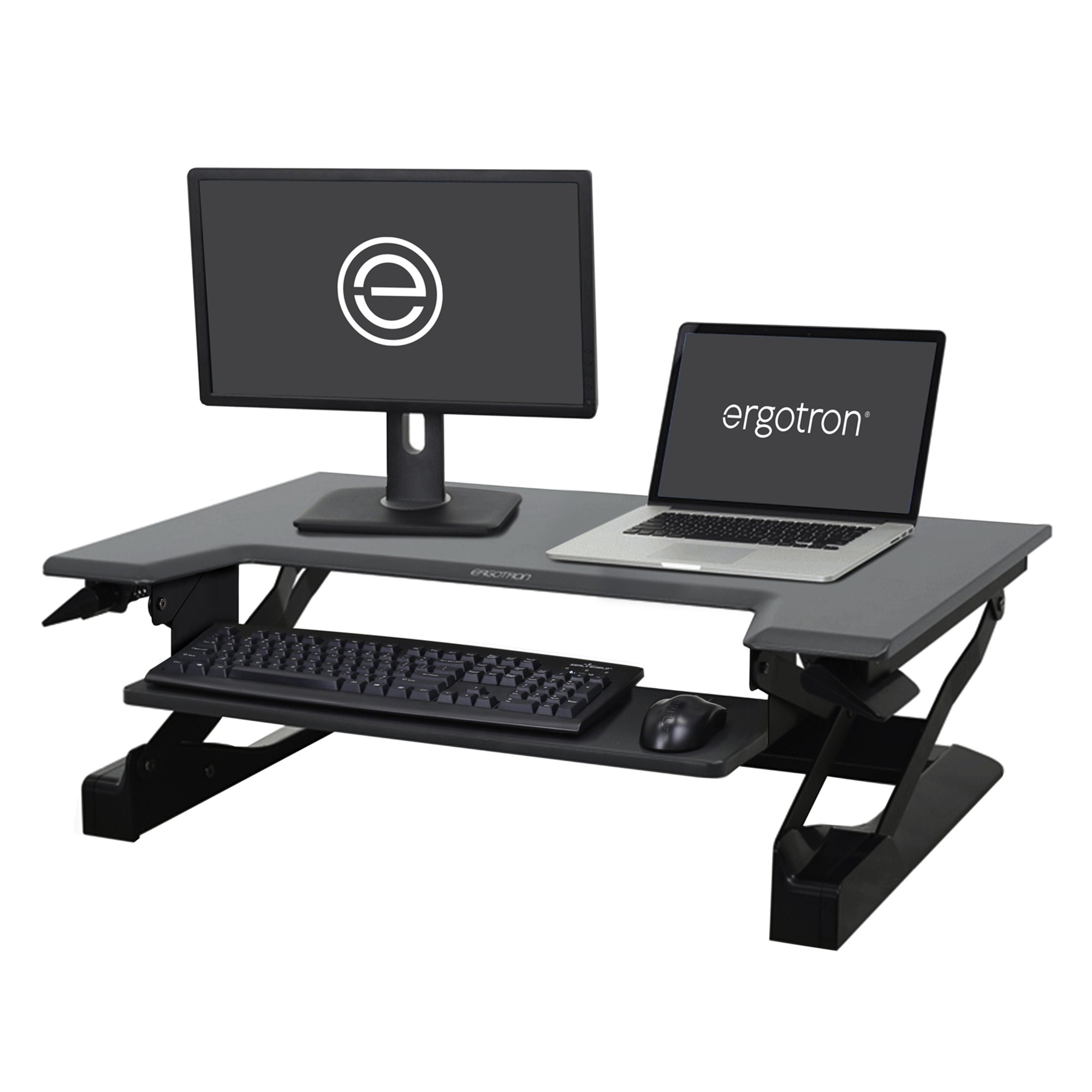 Ergotron 33-397-085 WorkFit-T Sit-Stand Desktop Workstation in Black
