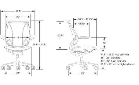 Standard Office Chair Height Slubne Suknie Info