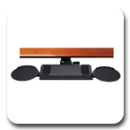 Humanscale 900-HD Keyboard Tray Dual High Clip Mouse Platform