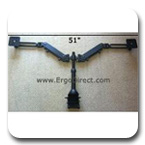 Humanscale M4T Clamp Mount or M4U Bolt Through Mount Dual Monitor Arm