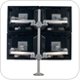ISE MA2000 Height Adjustable Quad LCD Monitor Arm Mount for Four LED Monitors