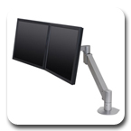 Innovative 7500-Wing Dual LCD Arm with Vertical/Horizontal Positioning (27 inch)