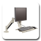Innovative 7509 LCD Data Entry Arm with Flip-Up Keyboard - 27 inch of Horizontal