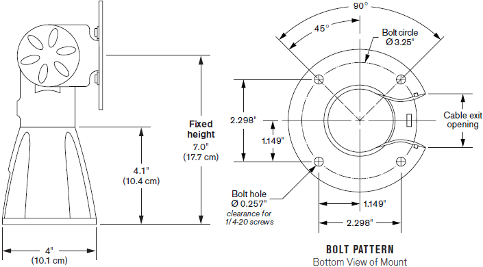 Technical Drawing for Innovative 9190 Fixed Height 7