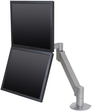Innovative 7500-Wing LCD Dual Monitor Arm from landscape to portrait