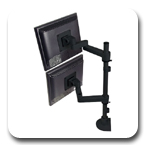 Innovative 9112-D-30 Articulating Dual LCD Pole Mount Arm with 30" Standard Pole and 14" Horizontal Reach