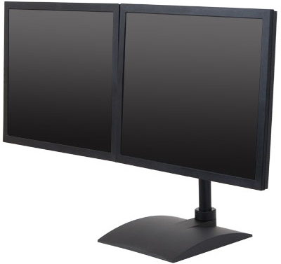 Innovative 9113 Dual Side By Side Free Standing LCD Desk Stand with Pivot and Tilt