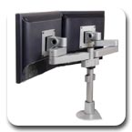 Innovative 9120-S-12 Dual Side By Side 12" Pole Mount LCD Monitor Arm