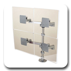 Innovative 9120-D-28 Dual Tier Quad Flat Panel LCD Monitor Arm Mount with 28" Pole