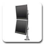 Innovative 9136-D-28 Articulating Dual 28 inch Flat Panel LCD Pole Mount