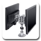 Innovative 9163-S-12 Dual Side By Side 12" Pole Mount Arm for Large and Widescreen LCDs (20"+)