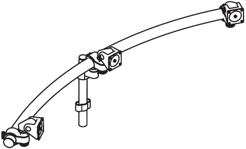 Innovative 9169-3 ArcView Triple Monitor Beam with one 12" Mounting Pole