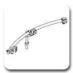 Innovative 9169-3 ArcView Triple Monitor Beam with one 12" Pole