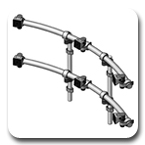 Innovative 9169-D-3 ArcView Two-Tier Triple Monitor Beams and Mounting Poles