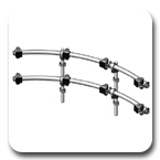 Innovative 9169-D-4 ArcView Two-Tier Quad Monitor Beams and Mounting Poles