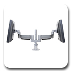 Innovative 9198-2 Duopod Dual LCD Pole Mount for Two Flat Panel Monitors