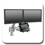 Innovative 7050-Switch Flexible Height Adjustable Dual LED Monitor and Tablet Mount