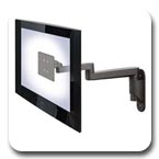 Innovative 9300-HD-1x2 Articulating LCD Wall Mount Arm with Spring Assist Tilter and 100x200mm VESA