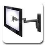 Innovative 9301-HD Articulating Track Mount Arm with Spring Tilter and Cable Management up to 55 lbs LED Monitor