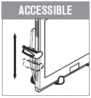 Adjustable clasps allow free access to jacks and ports
