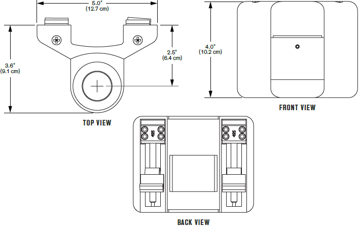 Technical drawing for Innovative 8246 Slatwall Mount