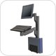 Innovative 8326-19 Vertical Wall Mounting Track 19" + 7000 LCD Monitor Arm + 7019-NM Keyboard Arm + 8335-MD CPU Holder
